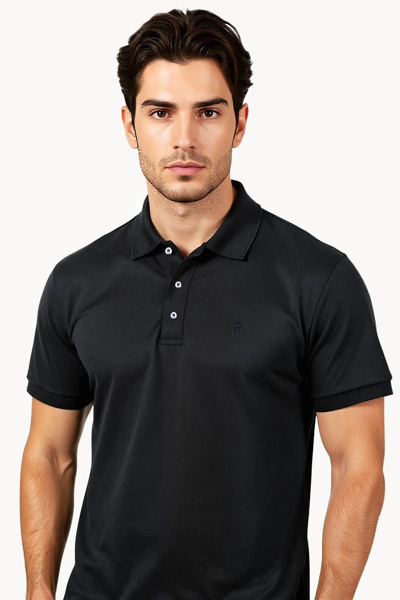 French Connection Popcorn Black Polo Shirt  - Image 3