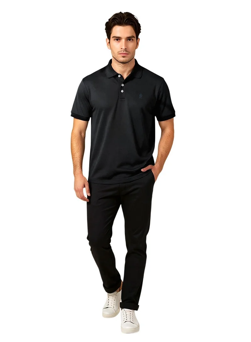 French Connection Popcorn Black Polo Shirt
