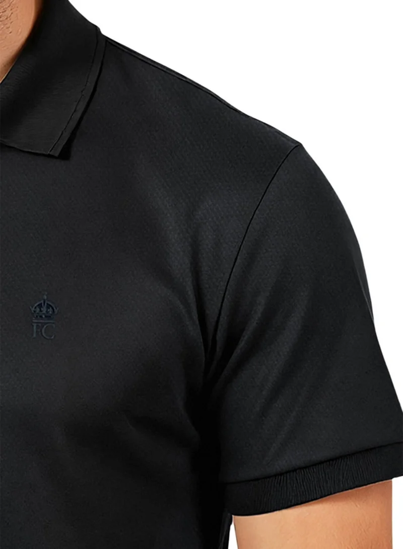 French Connection  Popcorn Black Polo Shirt for Men | Best Price UAE