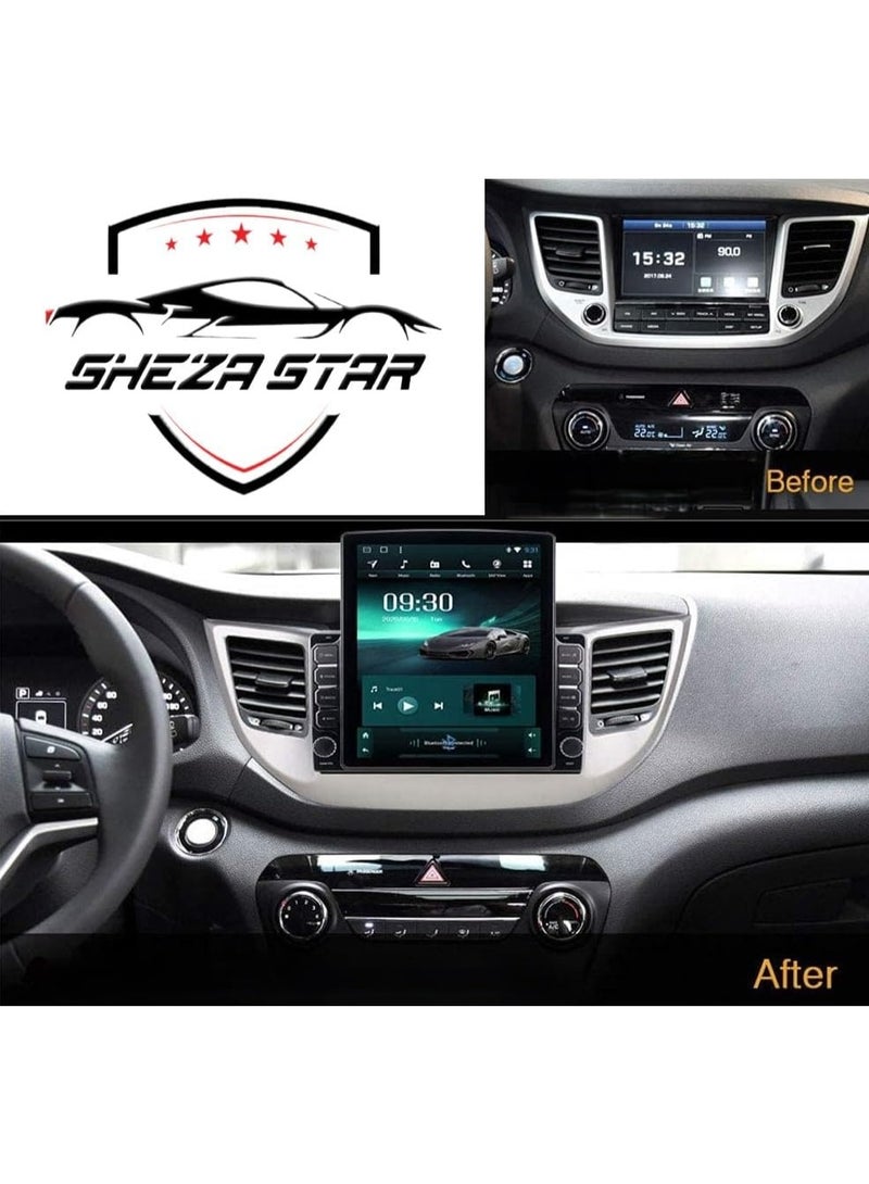 SHEZA STAR Android 9.7 Inch Tesla style Vertical Screen for Hyundai Tucson IX35 2014-2018 2GB RAM 32GB ROM Mirror Link Wi-Fi BT, Radio GPS Navigation, IPS Touch Screen with AHD Camera Included - Image 2