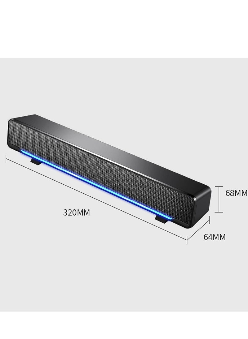 صدى شريط مكبر الصوت ، ميني مكبر الصوت ، مكبر الصوت المحيطي ، ومشغل الموسيقى ، USB / 3.5mm المدخلات السمعية ، مناسبة لأجهزة الكمبيوتر المحمولة والهواتف الذكية قرص mp3-mp4  - Image 4
