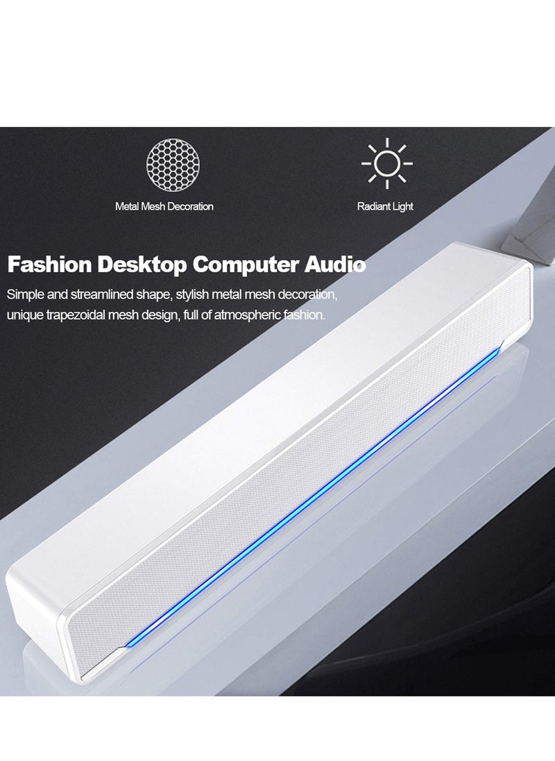 صدى - شريط مكبر الصوت ، ميني مكبر الصوت ، مكبر الصوت المحيطي ، ومشغل الموسيقى ، USB / 3.5mm المدخلات السمعية ، مناسبة لأجهزة الكمبيوتر المحمولة والهواتف الذكية قرص mp3-mp4 - Image 1