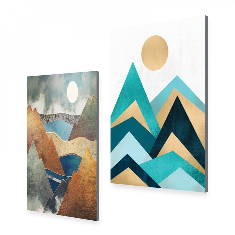 Marktna A double canvas painting with a modern design, total size 80 x 60 cm - Image 2