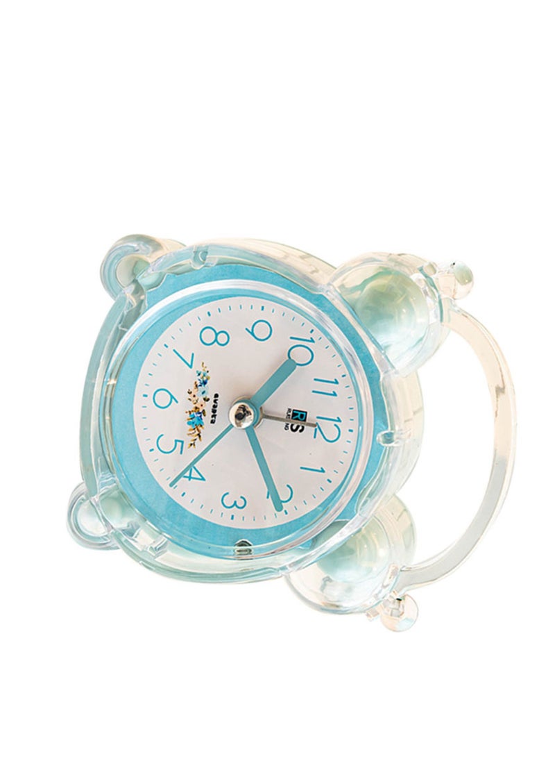 Velaurs Children'S Cartoon Alarm Clock Abs Double Bell Clock Suitable For Bedroom Table Blue  - Image 4