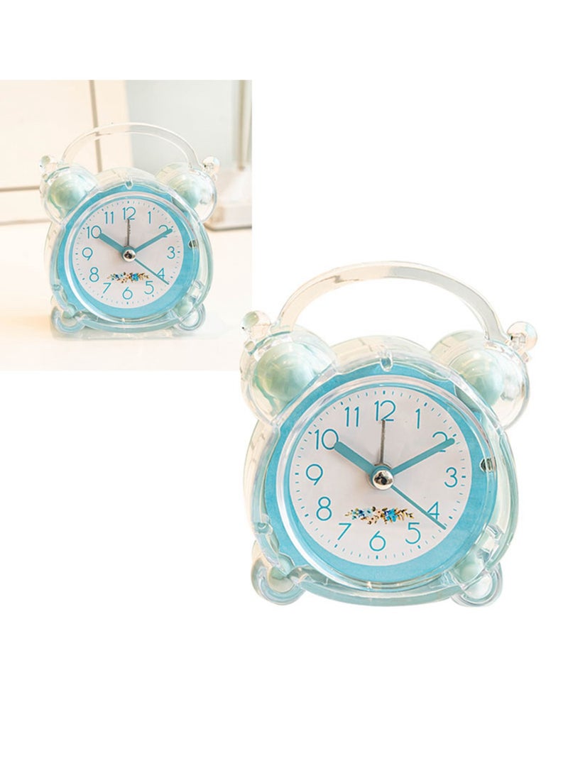 Velaurs Children'S Cartoon Alarm Clock Abs Double Bell Clock Suitable For Bedroom Table Blue  - Image 5