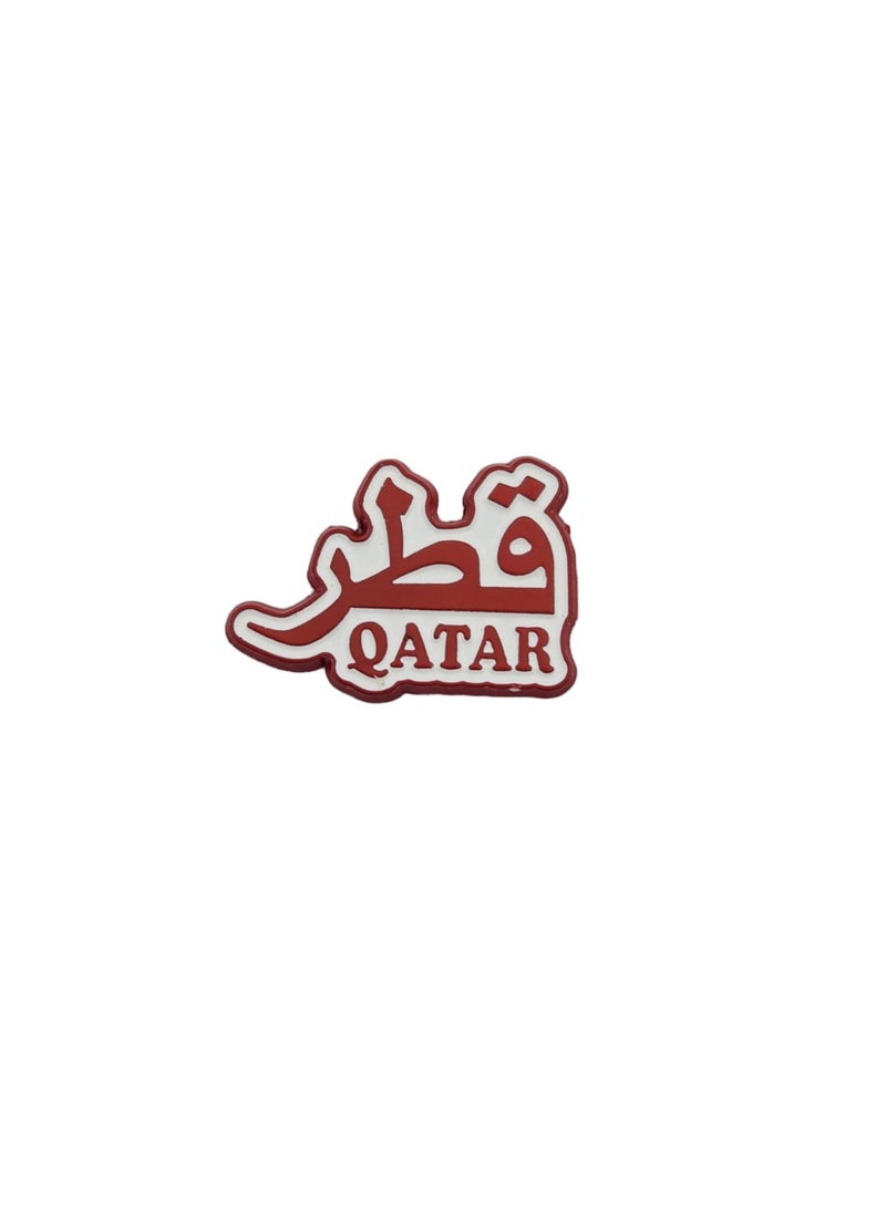 Kipfy Qatar 3D Metal Sticker Badge – Arabic & English Self Adhesive Car Emblem for Vehicle, Laptop & Door Decoration - Image 1