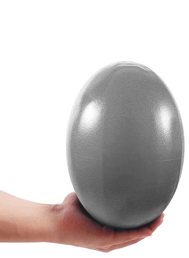 LEAFZY Compact 9" Mini Exercise & Yoga Ball | Soft Pilates Trainer for Abs, Core & Therapy | Anti‑Burst, Non‑Slip Design with Inflatable Straw - Ideal for Home, Fitness, Pilates, Rehab (Grey) - Image 1