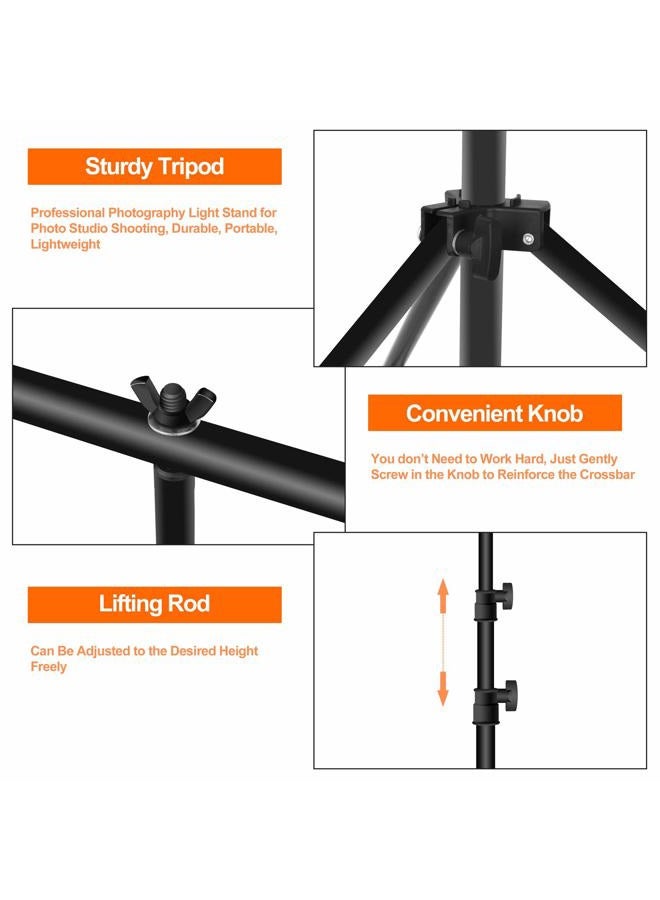 EMART 3x6.5ft T-Shape Backdrop Stand, Adjustable Back Drop Support Kit for Photography Background, Green Screen, Photo Video Studio, Parties, Zoom, Live Streaming - Image 3