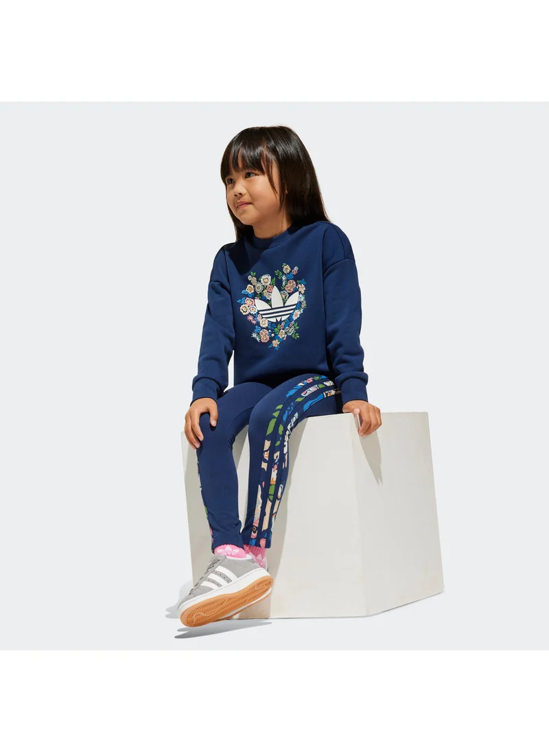 adidas Originals Kids Adidas Originals X Liberty London Crew Leggings Set