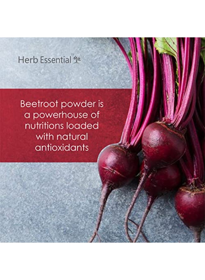 Herb Essential 352 ounce Beetroot Powder Vegan Friendly Plant Based Superfood Drink Mix Natural Beet Root Powder for Smoothie Energy 100 gram 352 ounce - Image 3