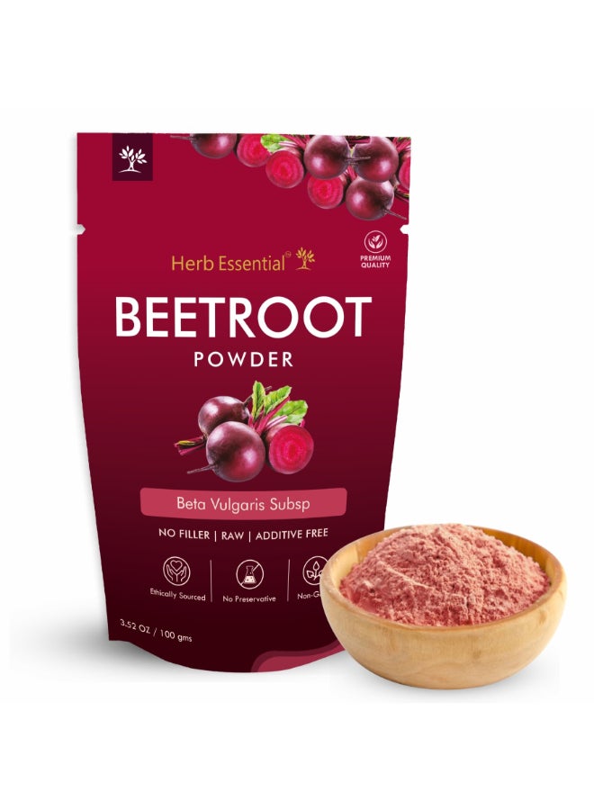 Herb Essential 352 ounce Beetroot Powder Vegan Friendly Plant Based Superfood Drink Mix Natural Beet Root Powder for Smoothie Energy 100 gram 352 ounce - Image 2