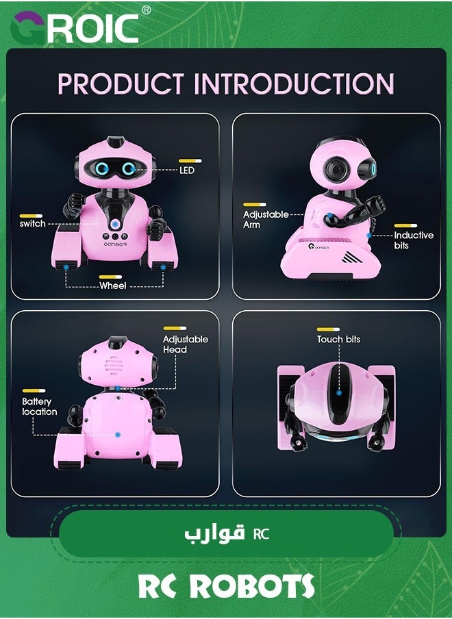 GROIC Robots Toys for Kids, 2.4Ghz Remote Control Robot Toys with Music and LED Eyes for Boys/Girls, RC Toys,Intelligent R22 Remote Control Electric Robot  - Image 4