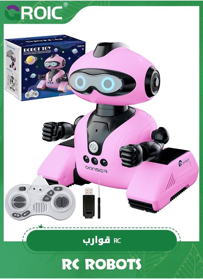 GROIC Robots Toys for Kids, 2.4Ghz Remote Control Robot Toys with Music and LED Eyes for Boys/Girls, RC Toys,Intelligent R22 Remote Control Electric Robot  - Image 1