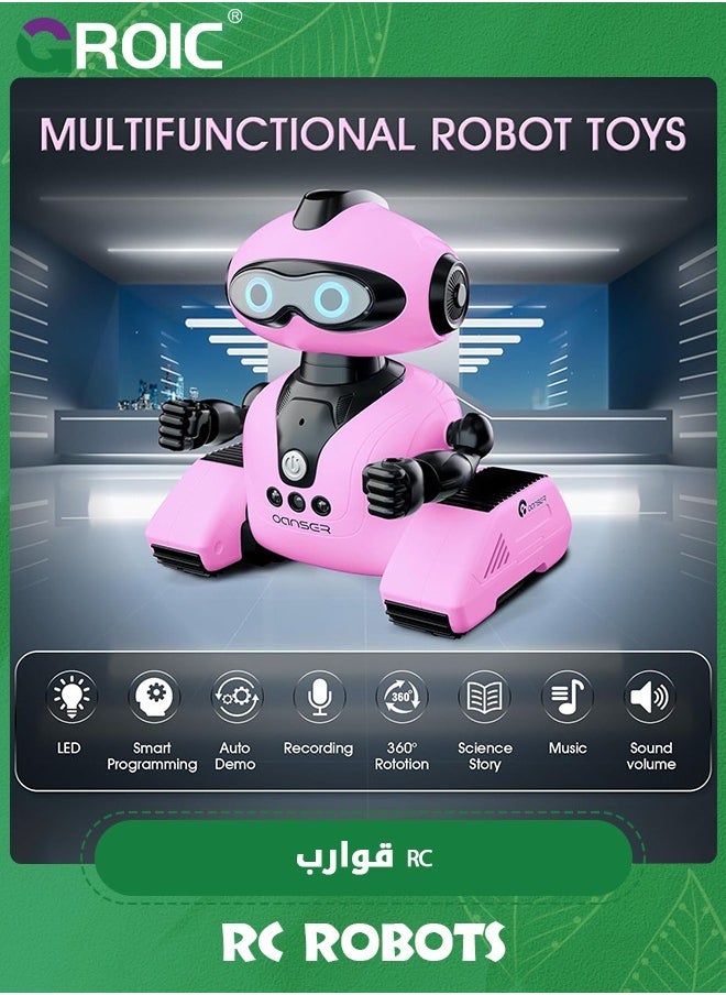 GROIC Robots Toys for Kids, 2.4Ghz Remote Control Robot Toys with Music and LED Eyes for Boys/Girls, RC Toys,Intelligent R22 Remote Control Electric Robot  - Image 2