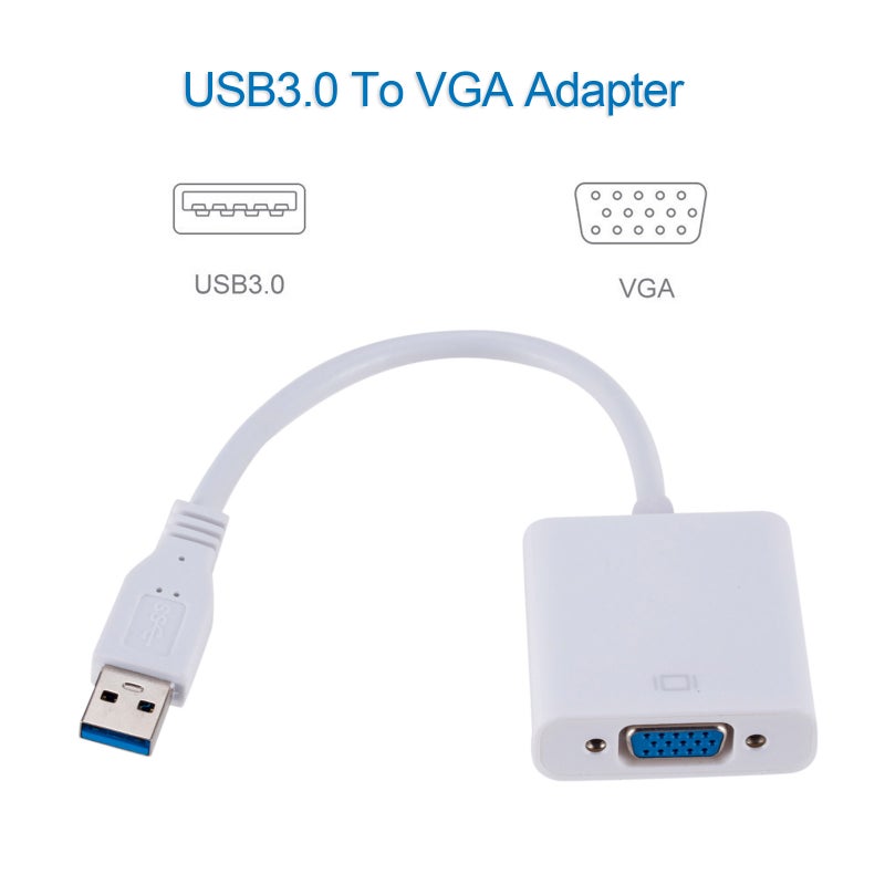 USB3.0 To VGA Adapter USB to VGA External Video Card VGA Converter for Desktop Laptop PC to Monitor Projector - Image 2