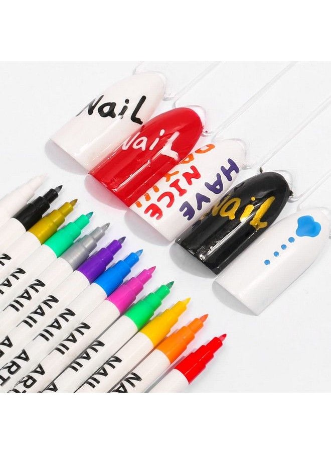 MAJOR DIJIT 12 Pcsset Nail Art 3D Painted Pen Drawing Nail Point Graffiti Dotting Pen Flower Pen Hook Line Diy Nail Art Gel Nail Polish  - Image 3