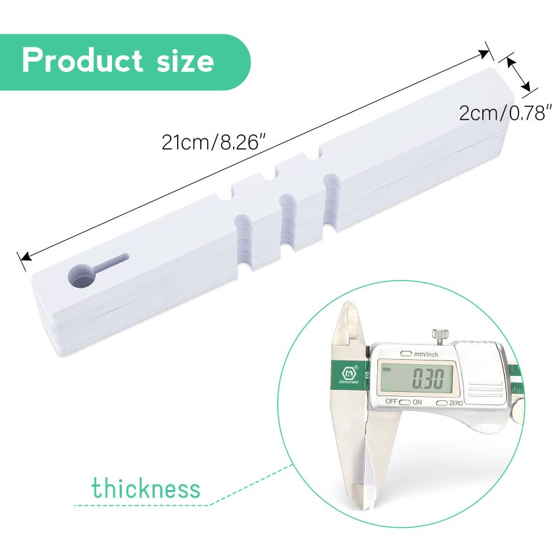 KINGLAKE 200 Pcs White Plastic Plant Tree Tags Nursery Garden Lables 2x20cm Wrap Around Hanging Tags Nursery Garden Stakes Large Writing Surface - Image 2