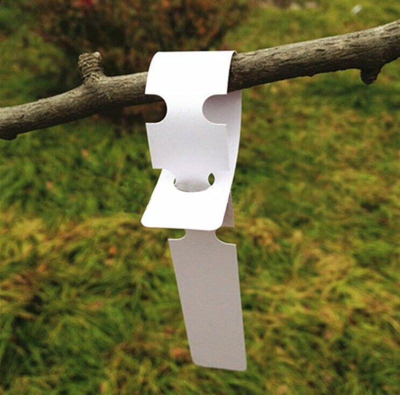 KINGLAKE 200 Pcs White Plastic Plant Tree Tags Nursery Garden Lables 2x20cm Wrap Around Hanging Tags Nursery Garden Stakes Large Writing Surface - Image 5
