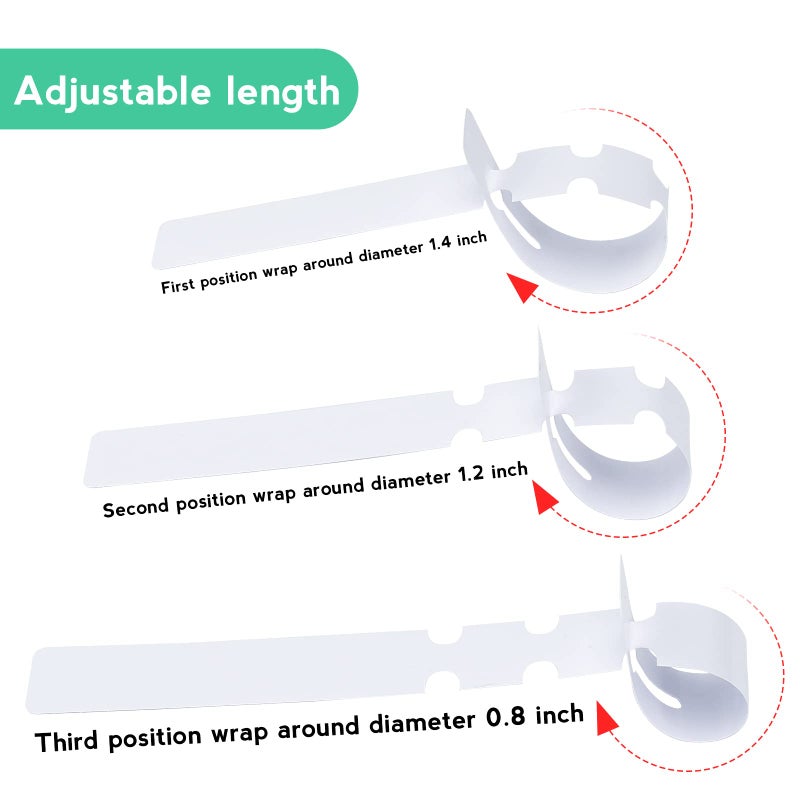 KINGLAKE 200 Pcs White Plastic Plant Tree Tags Nursery Garden Lables 2x20cm Wrap Around Hanging Tags Nursery Garden Stakes Large Writing Surface - Image 3