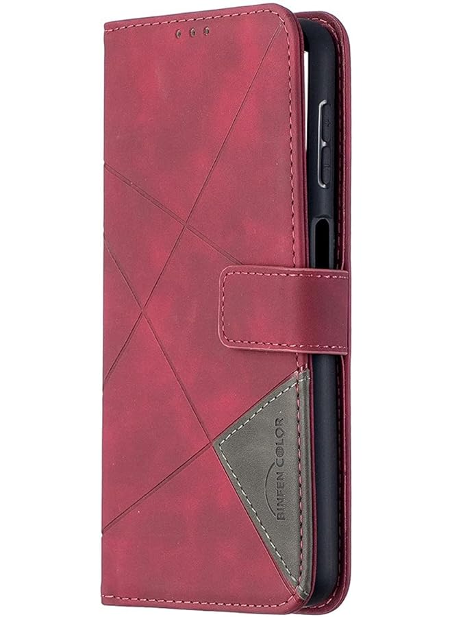 إيروريكس جراب لهاتف Galaxy A32 4G، محفظة جلدية قابلة للطي مع حامل وفتحة للبطاقات، جراب واقٍ للهاتف لهاتف Samsung Galaxy A32 4G مقاس 6.4 بوصة، Samsung A32 4G أحمر - Image 4