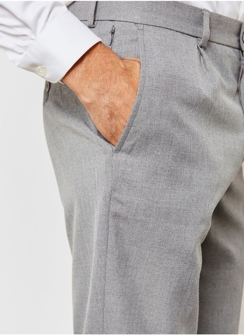 BURTON Slim Fit Side Zip Pleated Trousers  - Image 3