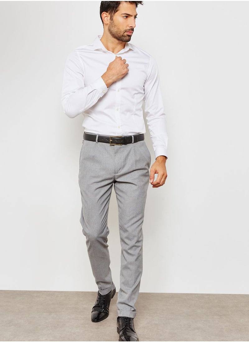 BURTON Slim Fit Side Zip Pleated Trousers  - Image 5