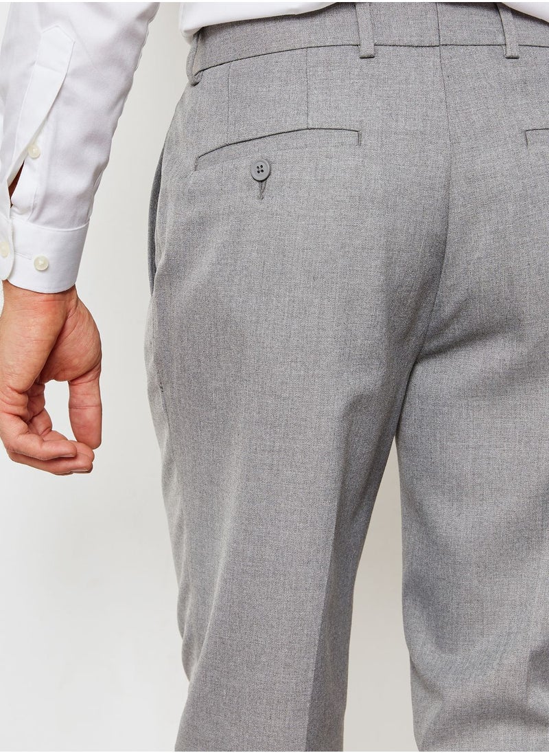 BURTON Slim Fit Side Zip Pleated Trousers  - Image 4