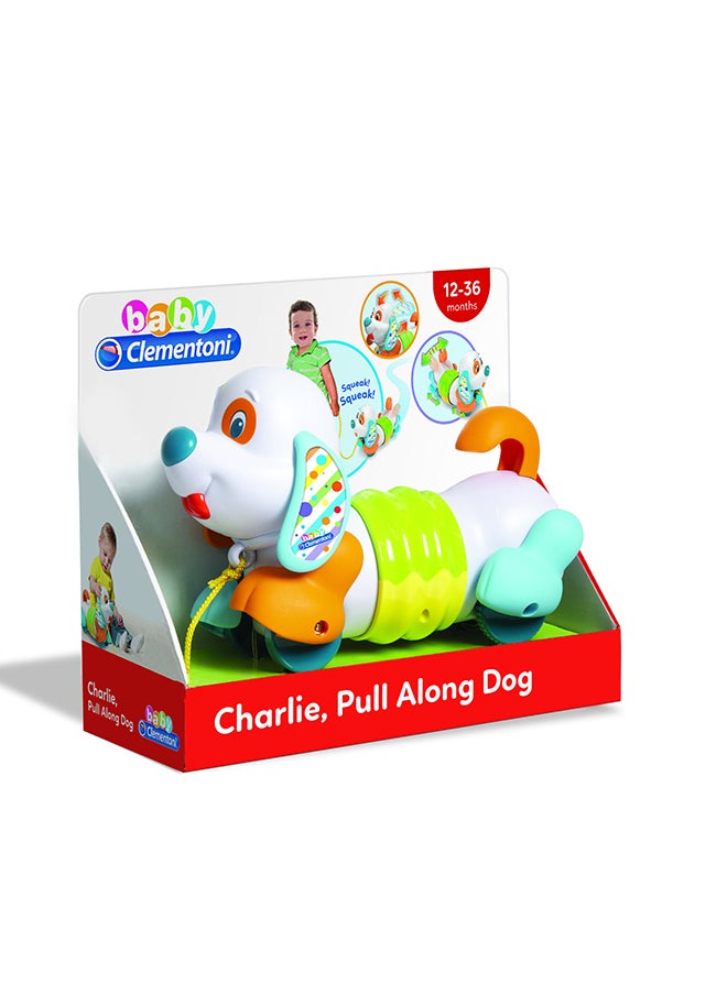 Clementoni Clementoni Pull Along Dog for Baby Toddlers  - Image 1