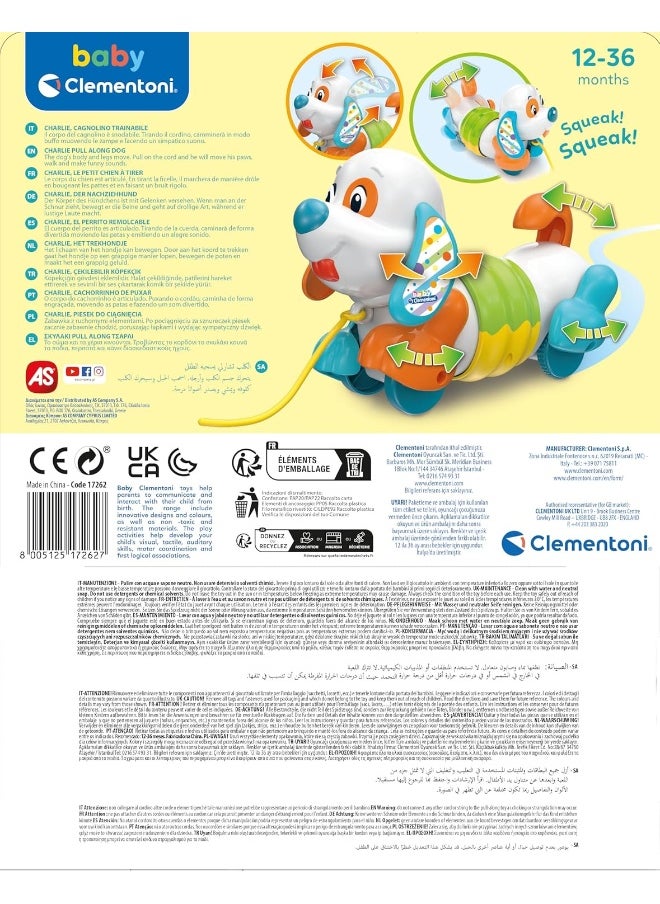 Clementoni Pull Along Dog For Baby Toddlers  - Image 3