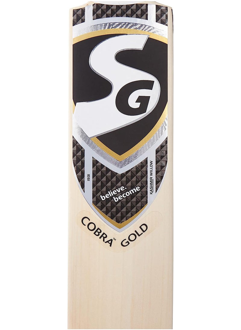 Cobra Gold Kashmir Willow Cricket Bat Size: Size 5 - pzsku/Z4E129074C021A994F143Z/45/_/1691141372/ec43a4ad-e55c-4612-9b1b-92e636822a4e