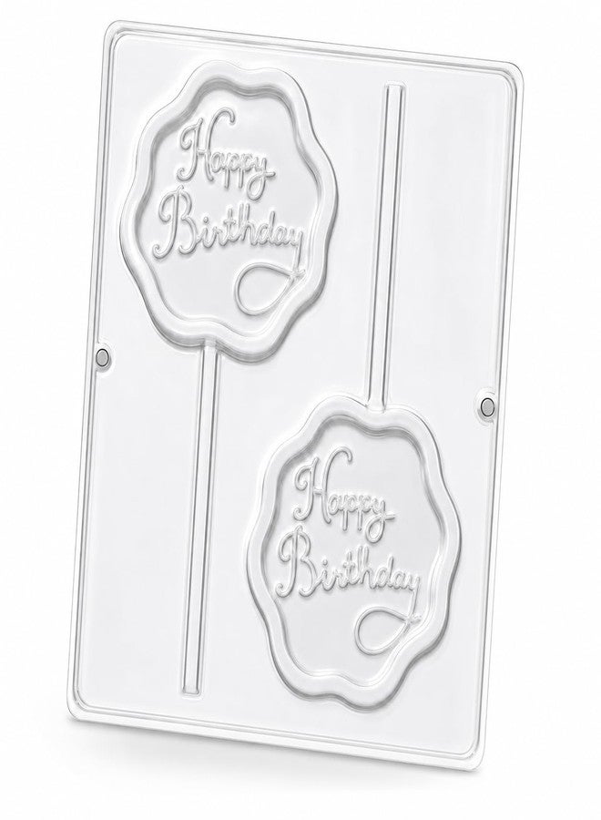Lollipops Happy Birthday Lollipop Chocolate Candy Mold Scalloped Shape 3306 2 Cavities 4 Inch Diameter - Image 4