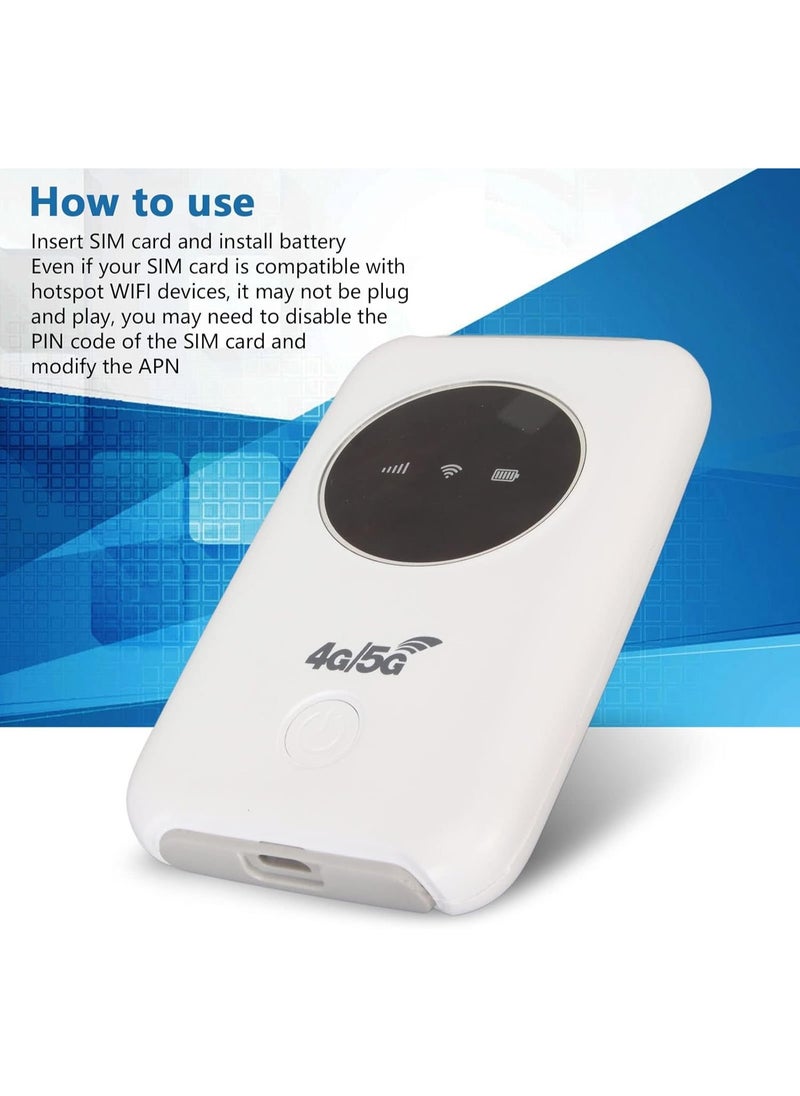 SUKILO 4G LTE WiFi Modem Unlocked 5G WiFi Hotspot Router with SIM Slot, 300Mbps Portable Mobile WiFi Router, Micro USB, Supports 10 Devices, Dual Band, Touch Control, WPS Feature  - Image 4