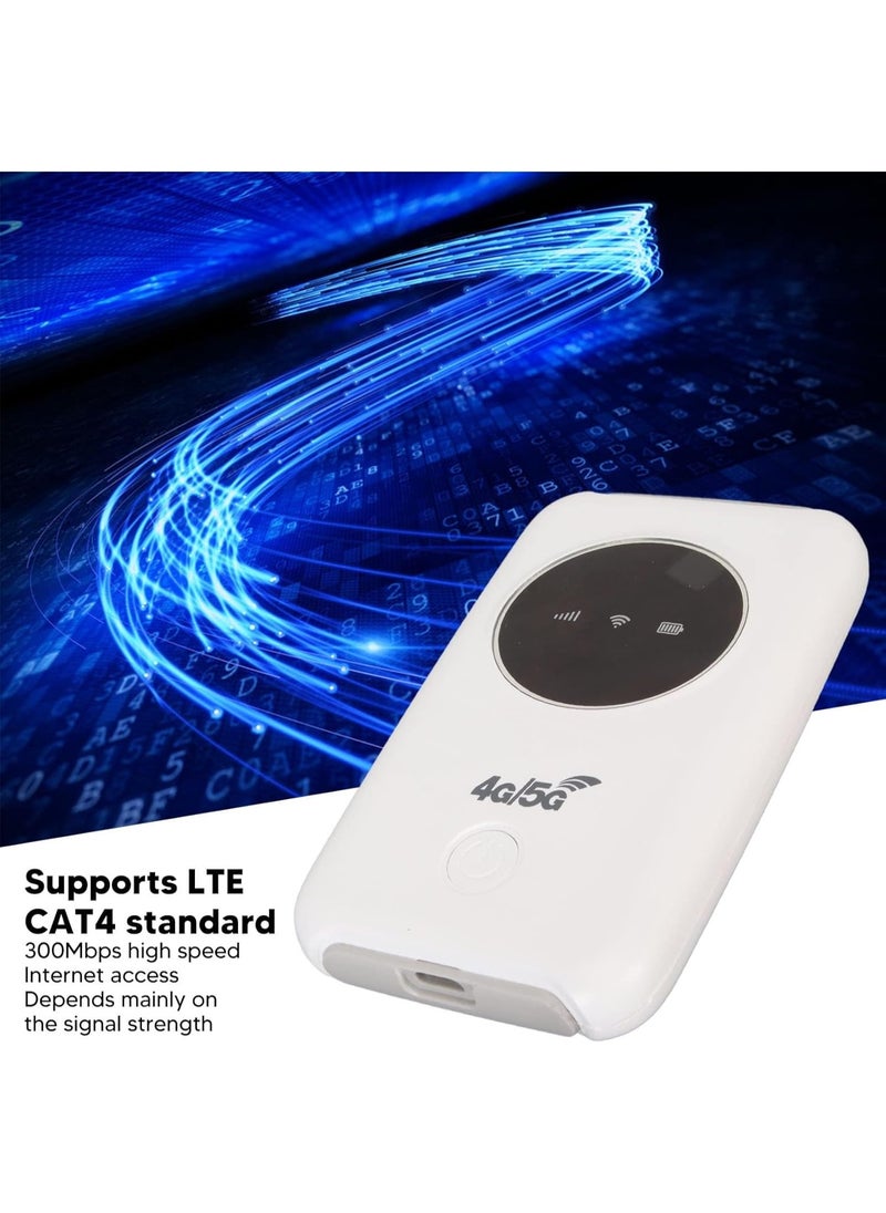 SUKILO 4G LTE WiFi Modem Unlocked 5G WiFi Hotspot Router with SIM Slot, 300Mbps Portable Mobile WiFi Router, Micro USB, Supports 10 Devices, Dual Band, Touch Control, WPS Feature  - Image 2