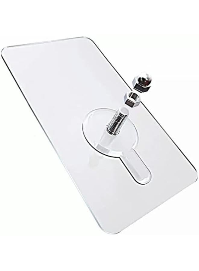 Mgkolbe® 10 Hooks Adhesive Transparent Pin 8Mm + Cap Closure Adhesive Measures 6 X 6 Cm Hanging Keys Paintless Nail Sticker Tile Mirror Glass Wood Shelf Bathroom Hook Kitchen Shower - Image 1