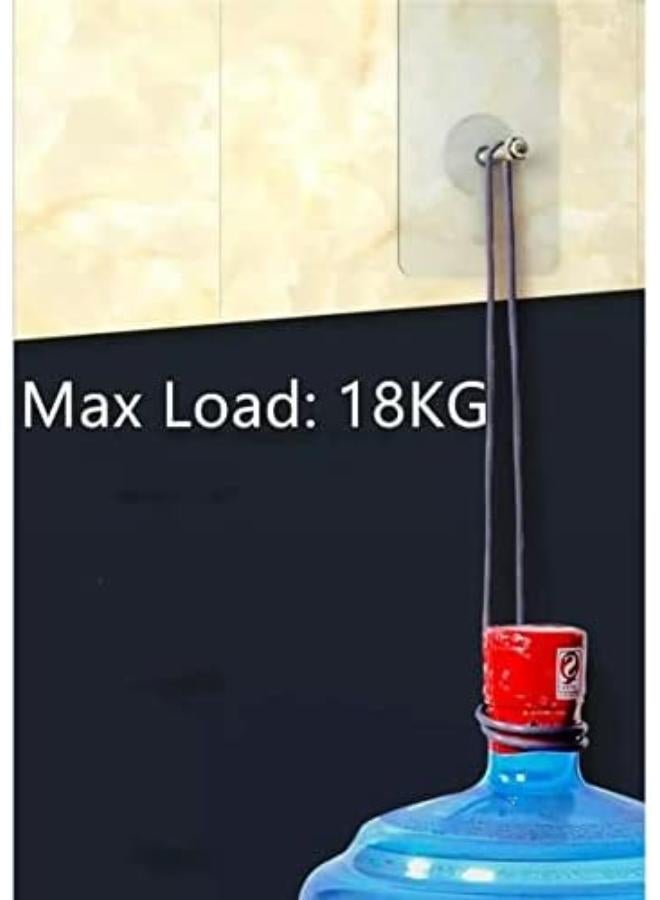 Mgkolbe® 10 Hooks Adhesive Transparent Pin 8Mm + Cap Closure Adhesive Measures 6 X 6 Cm Hanging Keys Paintless Nail Sticker Tile Mirror Glass Wood Shelf Bathroom Hook Kitchen Shower - Image 4