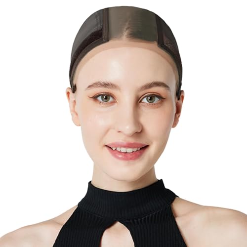 Xiushumyi Lace Wig Cap for Women,Adjustable Wig Grip Cap with Grip Band for Keeping Wigs In Place,Non Slip Caps Make Your Wigs Be Glueless(Brown) - Image 1