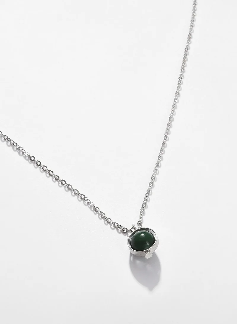 SOHI Green Artificial Chain Necklace Jewellery