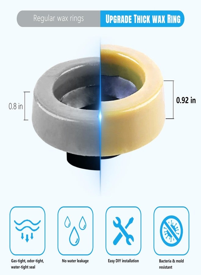 MENNTY Toilet Wax Ring Replacement Kit for 3-Inch or 4-Inch Floor-Mounted Toilet Drain Pipe, Wax Ring for Toilet Base with Brass Bolt - Image 3