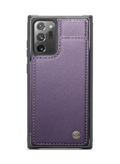 CaseMe Wallet Case for Samsung Galaxy Note 20 Ultra, Premium Handmade Durable PU Leather Slim Shockproof Case with [Double Magnetic Clasp] [Card Holder] [Kickstand] [RFID Blocking] (Purple)  - Image 3