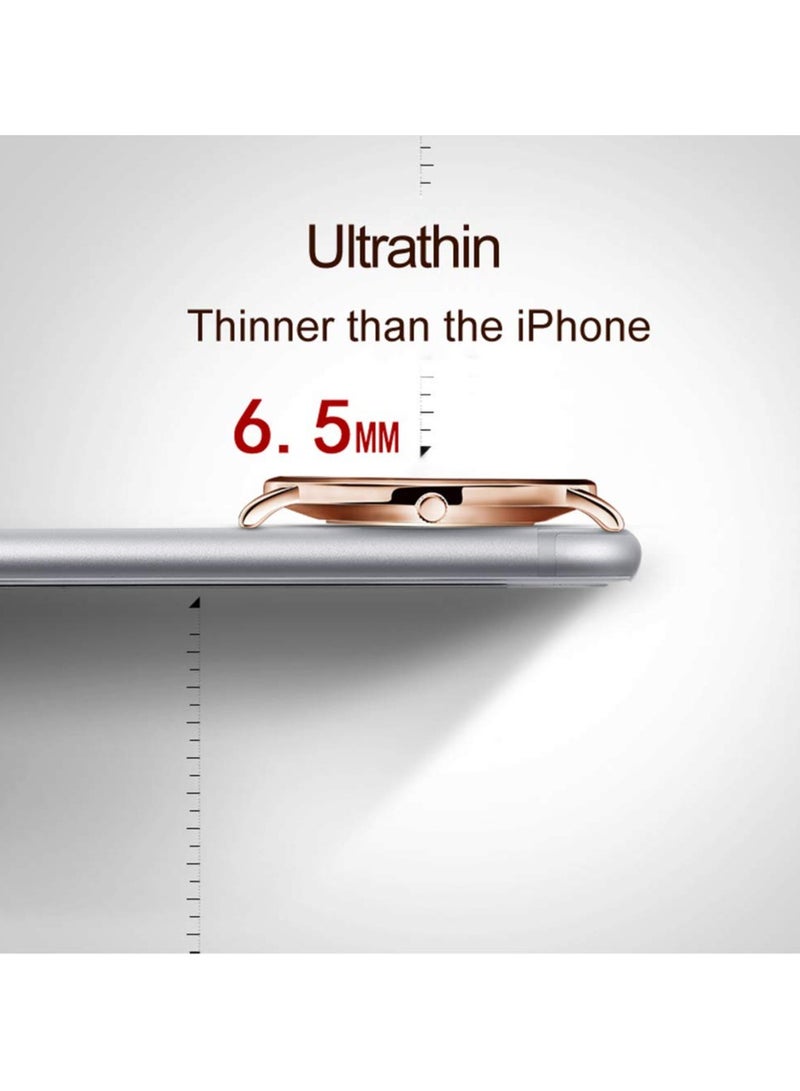 أوليفز ساعات OLEVS للرجال بسيطة للغاية ورفيعة للغاية كاجوال تناظرية كوارتز تاريخ ساعة مقاومة للماء رفيعة وبسيطة كبيرة الوجه مع سوار جلدي قديم للرجال - Image 5