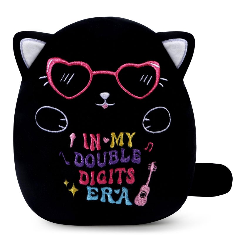 InIsaJace Black Cat 10th Birthday Stuffed Animal 8 Inches Double Digits Birthday Plush Toy in My Double Digits Era Plushies Gift Party Favors - Image 3