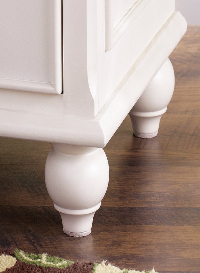 سوفت تاتش مجموعة SoftTouch من 80 قطعة من اللباد اللاصق شديد التحمل، مصنوعة من الكتان، متوفرة بمقاسين للطاولات والكراسي. تحمي أرضياتك الخشبية والبلاط من الخدوش. - Image 3