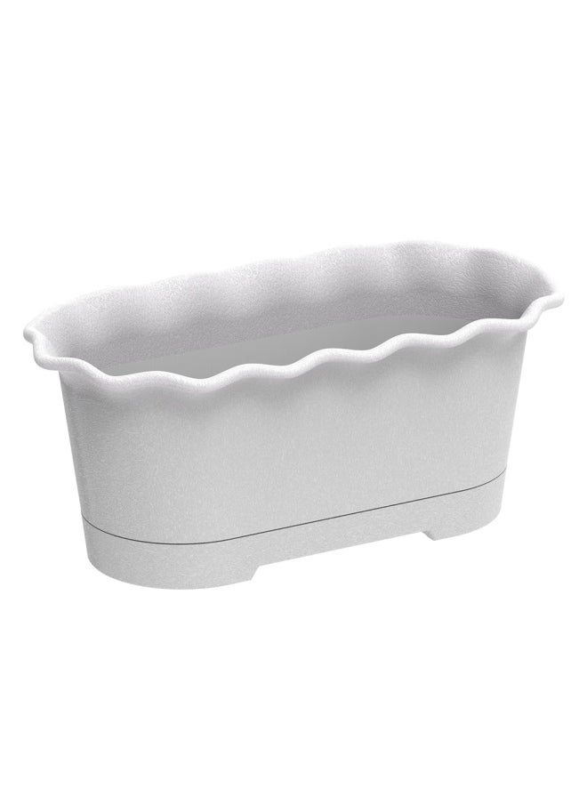 Cosmoplast Oval Planter 18 inch White - pzsku/Z4E131FCD11BD291012DEZ/45/_/1718702128/fa24d818-fc2b-4aa8-a42d-696d721aaca4