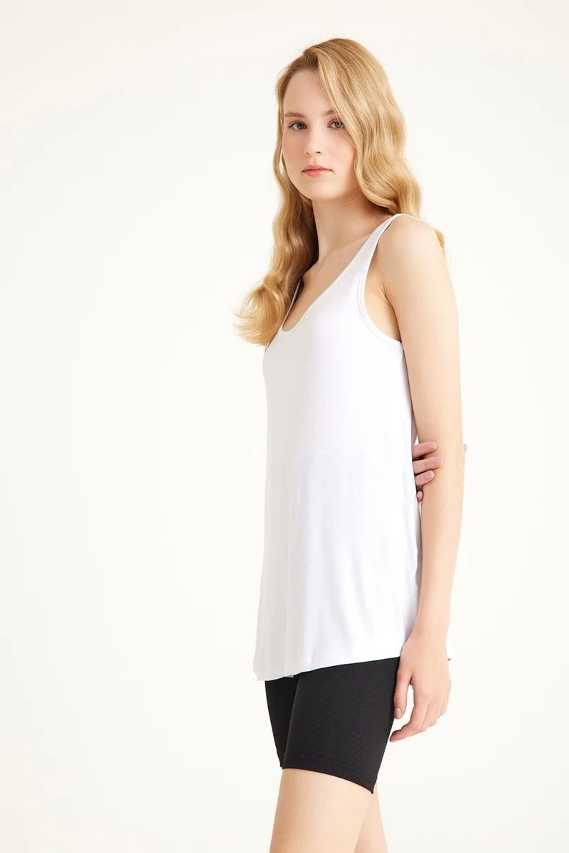 كوتن كونسيبت Thick Strap Basic Cotton Undershirt T-Shirt