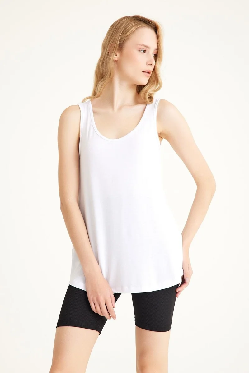 كوتن كونسيبت Thick Strap Basic Cotton Undershirt T-Shirt