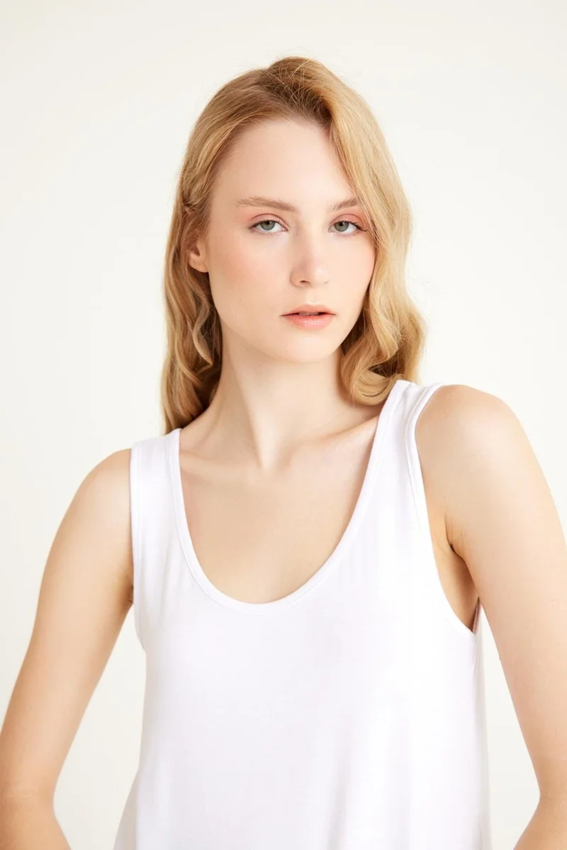 كوتن كونسيبت Thick Strap Basic Cotton Undershirt T-Shirt