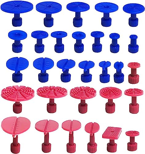 Hyamass 30Pcs Car Body Paintless Dent Removal Kit Puller Tabs Dent Repairs Tool Set Suction Cup Glue Tabs Auto Dent Puller with Hail Dent Removal Kit - Image 1