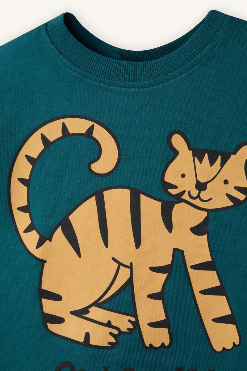 ديفاكتو طقم بيبي اولادي قصة عادية بطبعة - قطعتين - Image 3