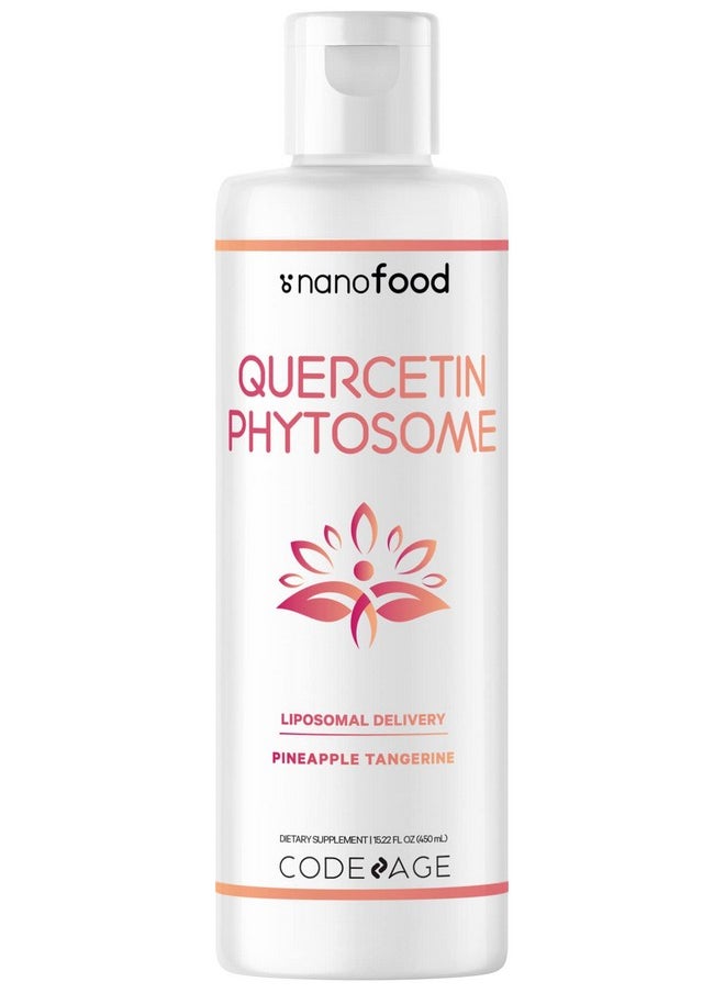 Codeage - Liquid Quercetin Phytosome Supplement Quercetin 1000 Mg Dihydrate 3Month Supply Immune Support Sophora Japonica Vitamin E Liposomal Delivery Vegan Nongmo 15.22 Fl Oz - Image 1