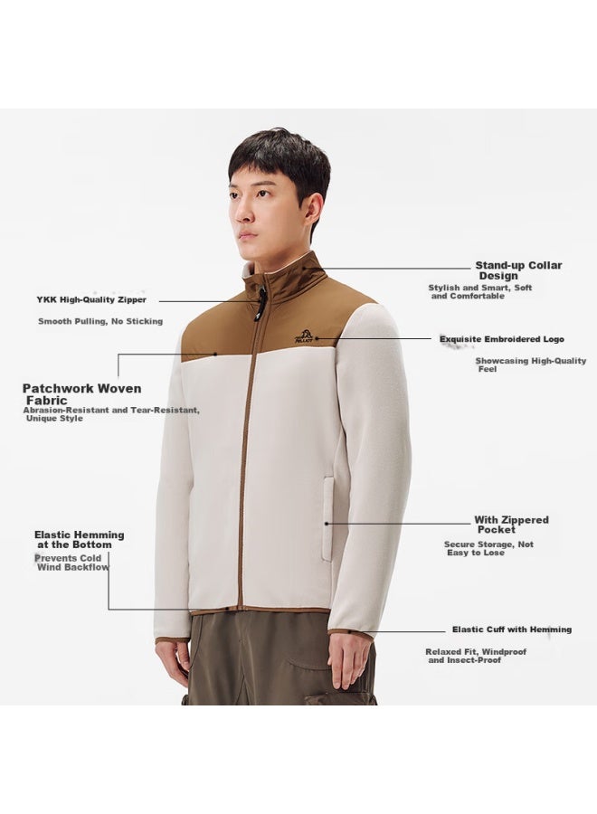 Pelliot Outdoor Fleece Jacket Men's Plush Spring Climbing Inner Warmth Mountaineering Jacket Outerwear 114310201 Black L - Image 3